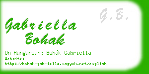 gabriella bohak business card